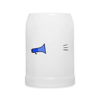 Megafon Text-Template - Bierkrug - Weiß - Vorne