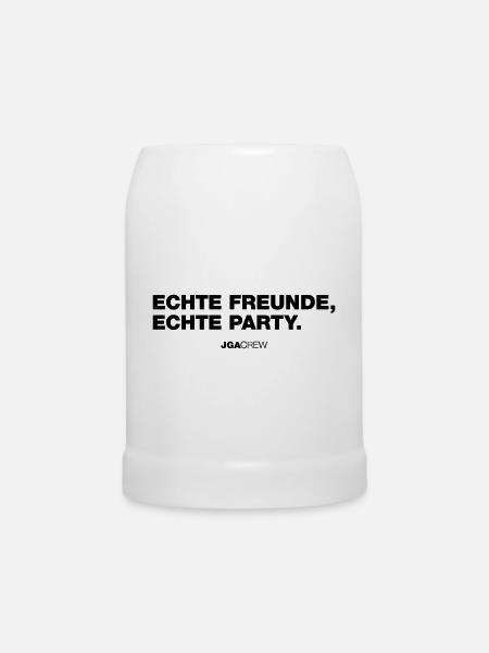 Echte Freunde (JGA - Jungesellenabschied) - Bierkrug - Weiß