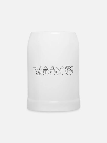Ikone Mama-Leben - Bierkrug - Weiß