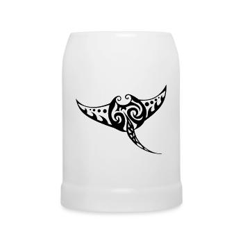 Manta Ray - Beer Mug - white - Front