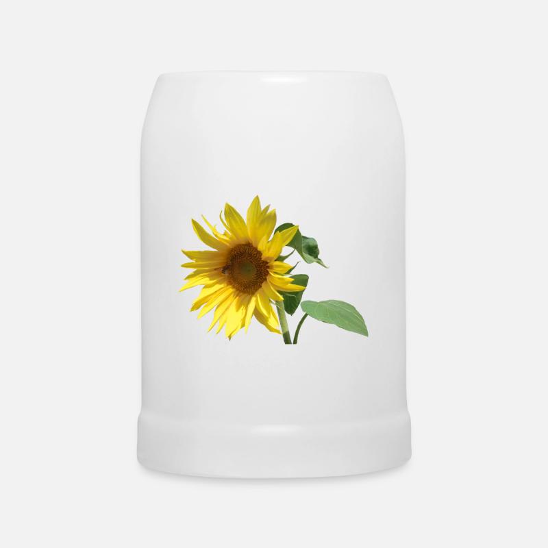 Sunflower - Beer Mug - white