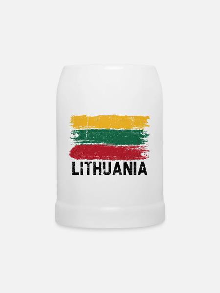 Lebendige Trikolore-Pinselstriche - Bierkrug - Weiß