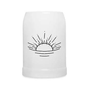 Sonnenaufgang - Bierkrug - Weiß - Vorne