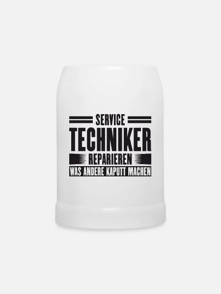Servicetechniker Support Lösung Spruch Service - Bierkrug - Weiß