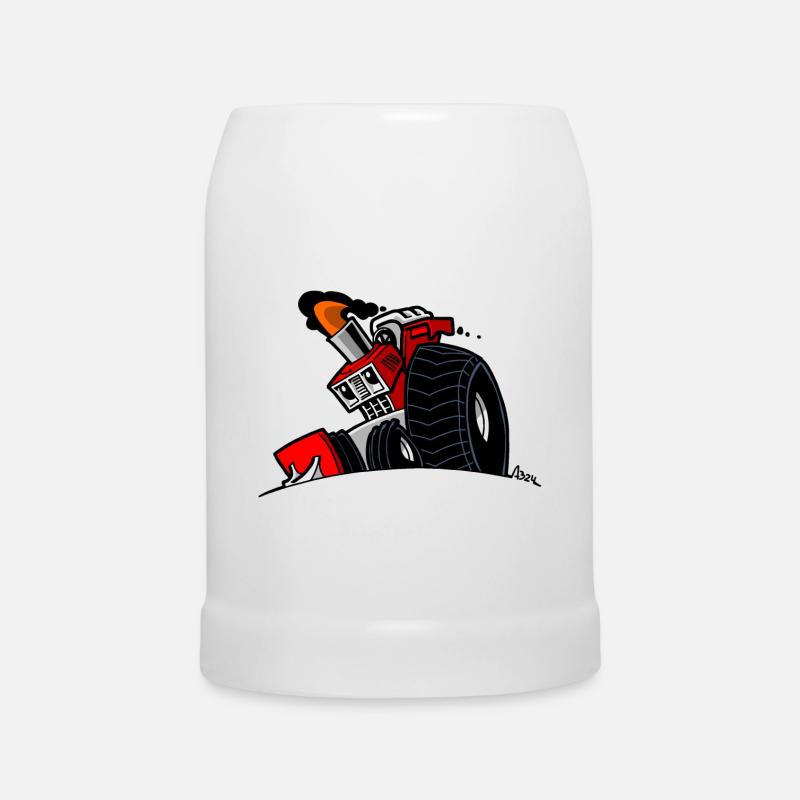 1291 DRAWSMALL RED - Beer Mug - white