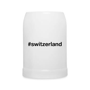 SWITZERLAND Hashtag Schweiz - Beer Mug - white - Front