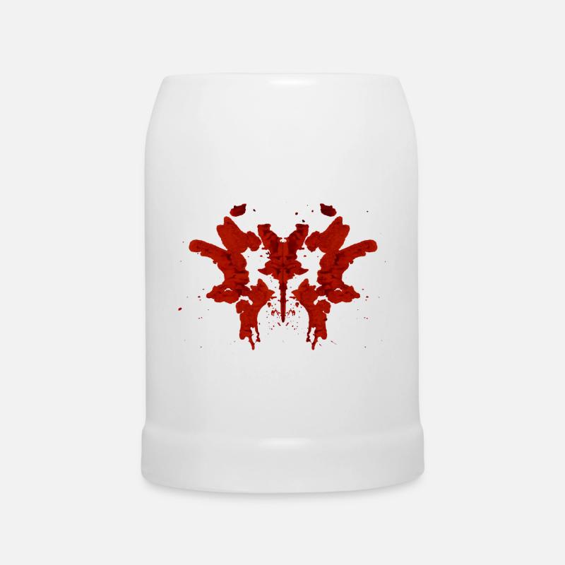 Rorschach - Chope en céramique - blanc