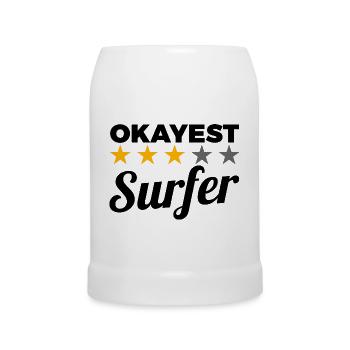Durchschnittlicher Wellenreiter - Bierkrug - Weiß - Vorne
