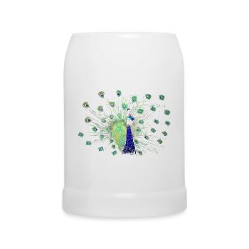 Peacock - Beer Mug - white - Front