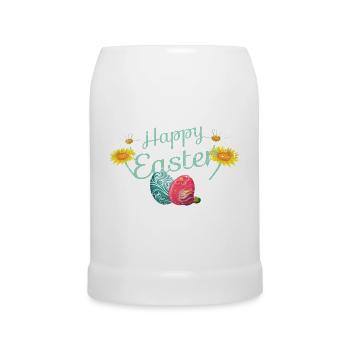 Frohe Ostern - Bierkrug - Weiß - Vorne