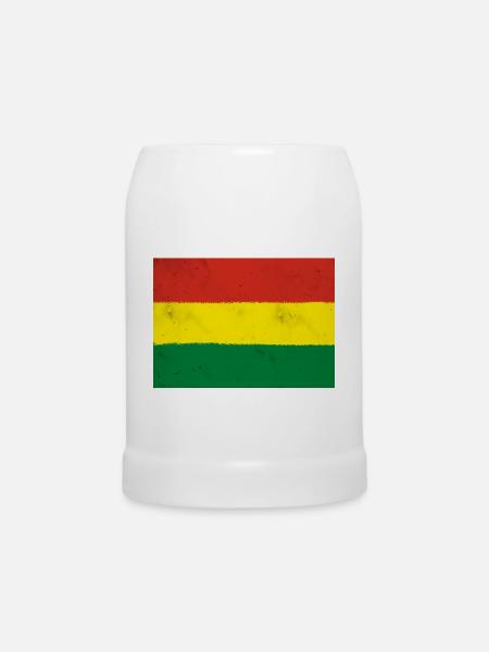 Flagge von Bolivien - Bierkrug - Weiß