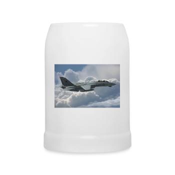 F-14 - Beer Mug - white - Front