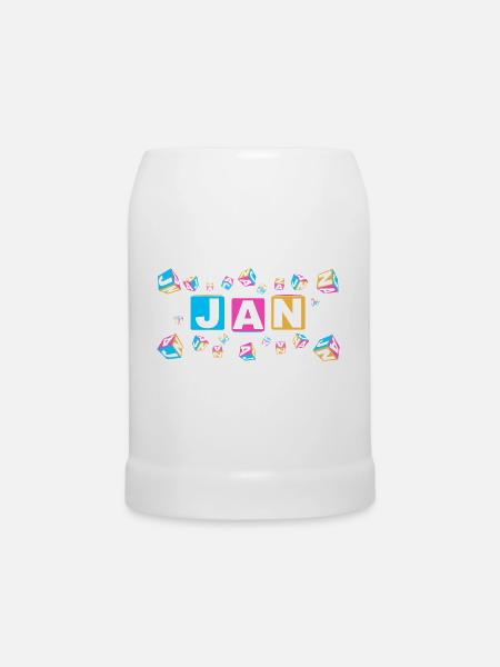 JAN colourful cubes - Bierkrug - Weiß