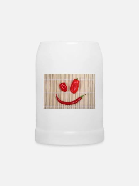 SPICY Smiley - Bierkrug - Weiß