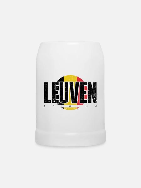 Liebe Geometrisches Monogramm - Bierkrug - Weiß
