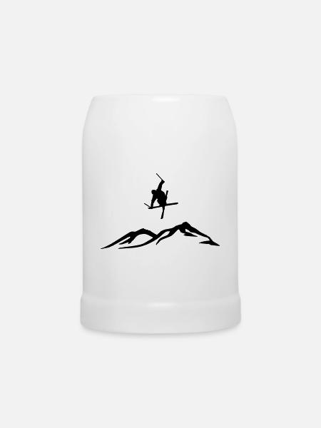 Ski Freestyler - Bierkrug - Weiß