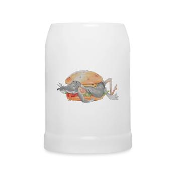 Ratfoodz 'I can haz Ratzburger (Backprint) @ Ratz - Beer Mug - white - Front