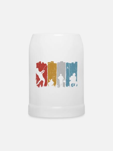 Lebendige Tanzsilhouetten - Bierkrug - Weiß