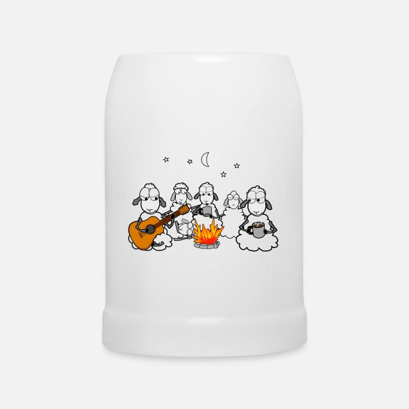 Autour du feu de camp - Chope en céramique - blanc