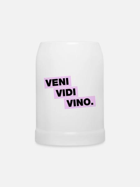 Veni Vidi Vino - Bierkrug - Weiß