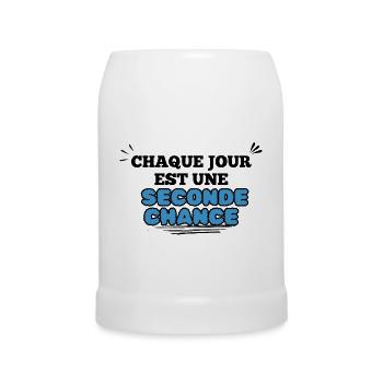 Surtitre Esperance Seconde Chance - Chope en céramique - blanc - Devant