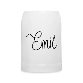 Emil - Chope en céramique - blanc - Devant