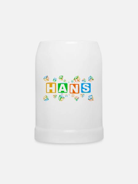 HANS colourful cubes - Bierkrug - Weiß