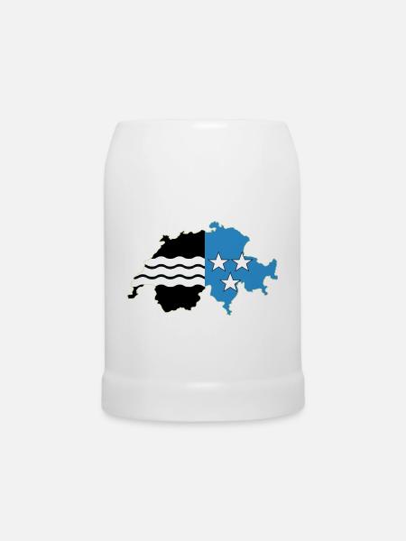 Aargau Schweiz - Bierkrug - Weiß