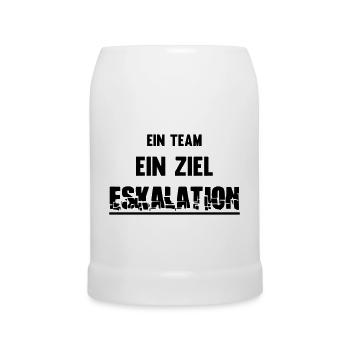 Ein Team Ein Ziel Eskalation - Bierkrug - Weiß - Vorne