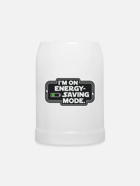 I'm On Energy-Saving Mode - Bierkrug - Weiß