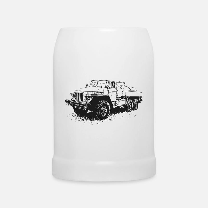 Ural Power – Schwergewicht auf Rädern - Bierkrug - Weiß