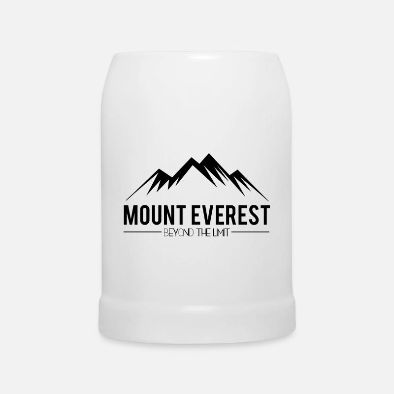 Mount Everest Beyond the Limit - Beer Mug - white