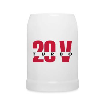 20V turbo - Chope en céramique - blanc - Devant
