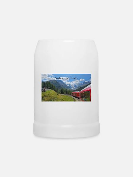 Schweizerischer Roter Zug - Bierkrug - Weiß