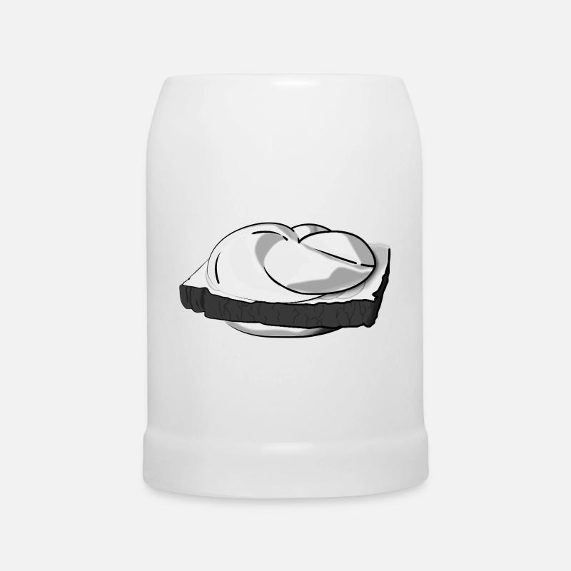 Leberkässemmel with extra style. - Beer Mug - white