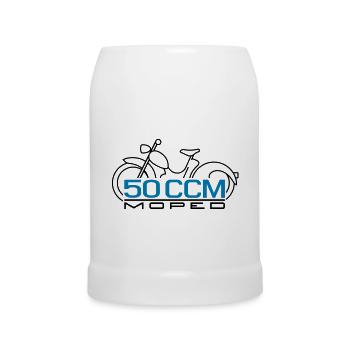 Moped SR2 50cc emblem - Beer Mug - white - Front