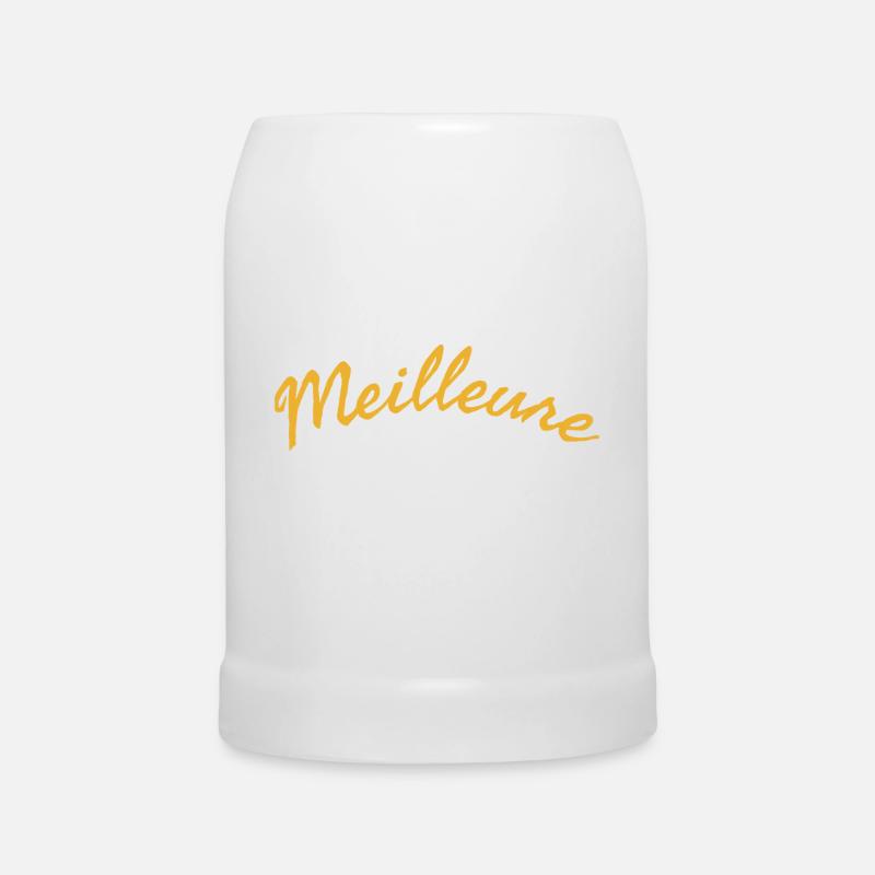 Vibrant Abstract Floral Design - Beer Mug - white