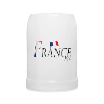 Drapeau France une apparence patriotique élégante - Chope en céramique - blanc - Devant