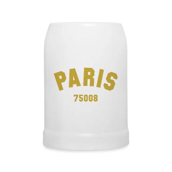 8e arrondissement de PARIS - Chope en céramique - blanc - Devant