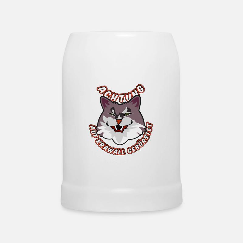 Mieserkadser Katze - Bierkrug - Weiß