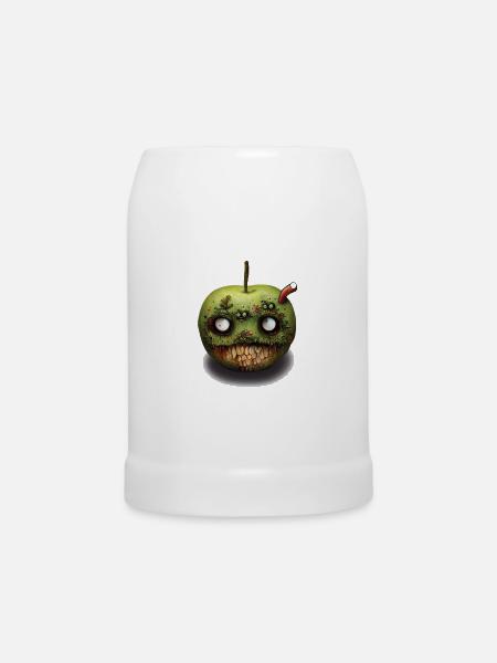 Zombie Apfel Fallobst - Bierkrug - Weiß