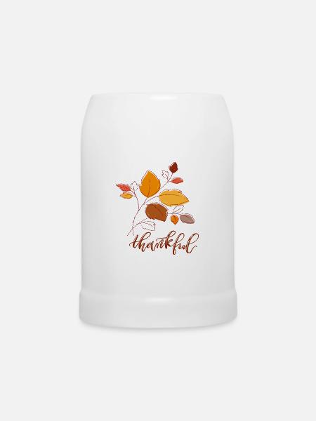 thankful - Bierkrug - Weiß