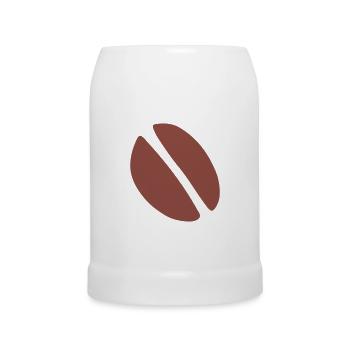 Kaffeebohne - Bierkrug - Weiß - Vorne