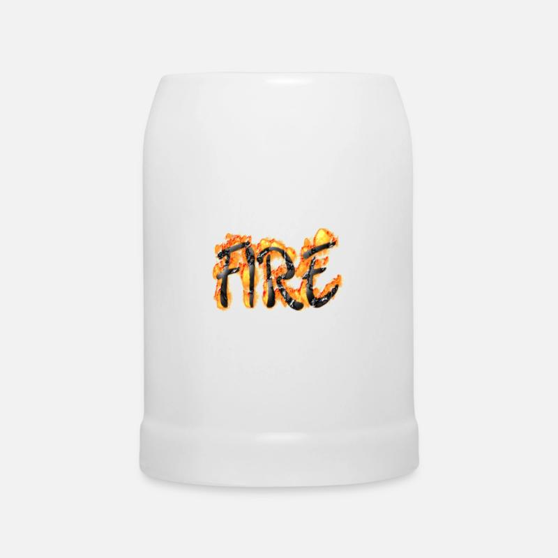Fire Design - Beer Mug - white