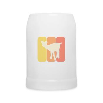 Chevreuil sauvage - Chope en céramique - blanc - Devant