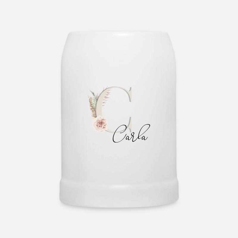 Carla! Nom Boho - Chope en céramique - blanc