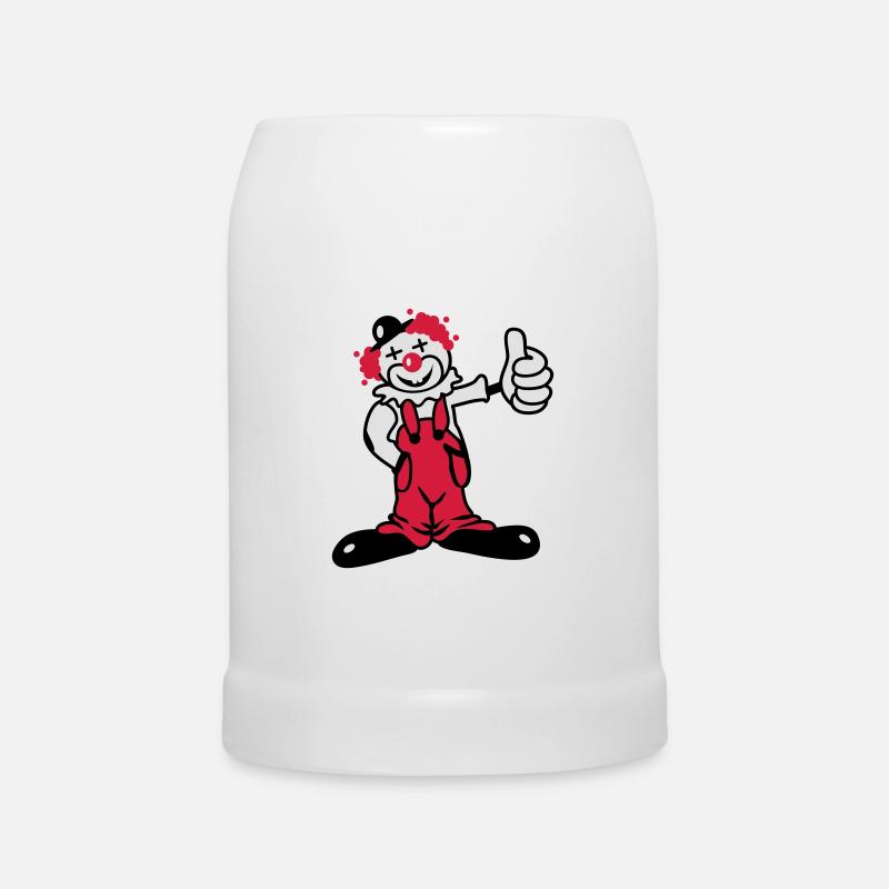 A funny clown - Beer Mug - white