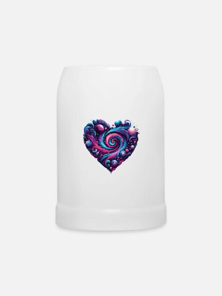 Cosmic Love Heart - Bierkrug - Weiß