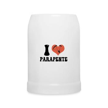 j aime parapente - Chope en céramique - blanc - Devant
