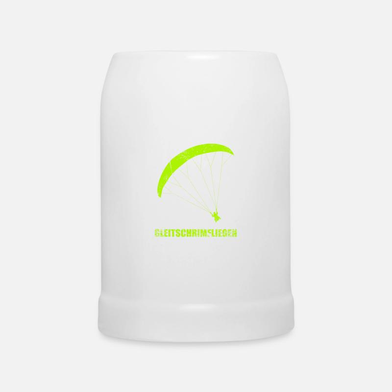 Gleitschirmfliegen Evolution Geschenk - Bierkrug - Weiß